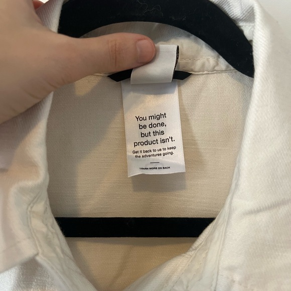 NWOT North Face Canvas Dress with Patches Size Medium - Picture 8 of 11